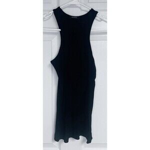 Goldsign Women’s XS Black Knitted Ribbed Tank Top Retail $158
